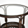 ТЕРРАСНЫЙ КОМПЛЕКТ "PELANGI" (стол со стеклом + 2 кресла) /без подушек/ротанг, кресло 65х65х77см, стол диаметр 64х61см, walnut (грецкий орех)