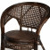 ТЕРРАСНЫЙ КОМПЛЕКТ "PELANGI" (стол со стеклом + 2 кресла) /без подушек/ротанг, кресло 65х65х77см, стол диаметр 64х61см, walnut (грецкий орех)