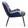 Кресло DUKEN (mod. 0179322)металл/ткань, 79х59х66 см, синий/синяя шотландка/черный
