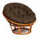 Кресло "PAPASAN" 23/01 W /с подушкой/Cognac (коньяк), ткань Коричневый, 3М7-147