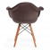 Кресло CINDY SOFT (EAMES) (mod. 101)дерево бук/металл/мягкое сиденье/ткань, 61 х 60 х 80 см , серый (HLR 24)/натуральный