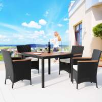 Комплект плетеной мебели AFM-440 90x90 4Pcs Black (4+1)