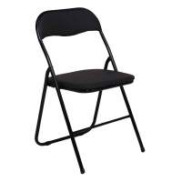 Стул складной JAKE, ECONOM, кожзам, чёрный