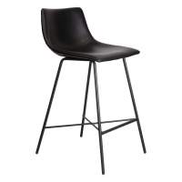 Стул барный Mexico, черный + черная нить, экокожа Стул барный Mexico, черный + черная нить, экокожа