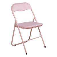 Стул складной JAKE, ECONOM, велюр, нежно-розовый