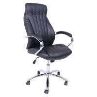 Кресло поворотное MASTIF, натуральная кожа, черный