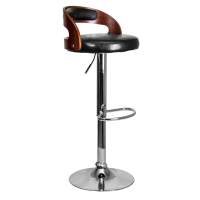 Стул барный Bruno, чёрный, экокожа Стул барный Bruno, чёрный, экокожа