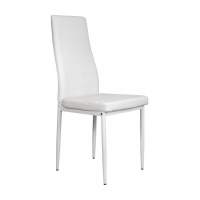 Стул Romeo, белый, экокожа, цвет каркаса белый Стул Romeo, белый, экокожа, цвет каркаса белый