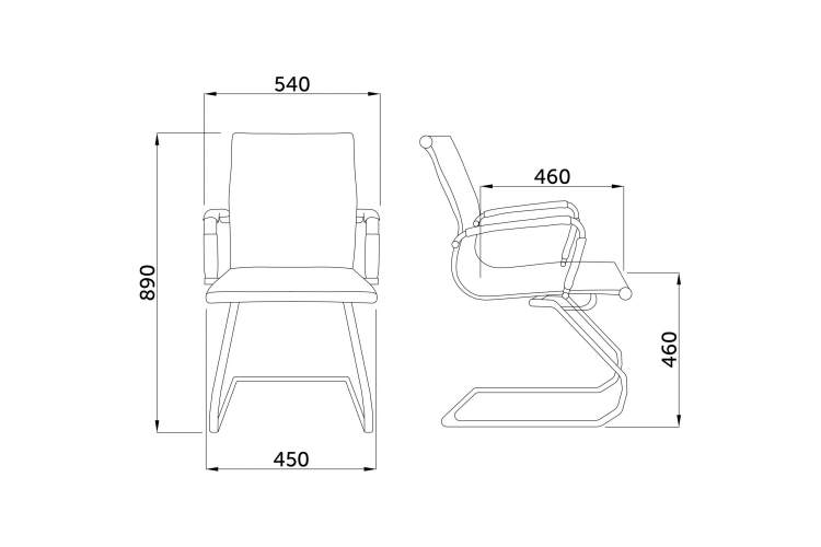Стул MARIANI, экокожа, черный, ECONOM-4