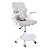 Кресло поворотное MOON, ткань, cерый