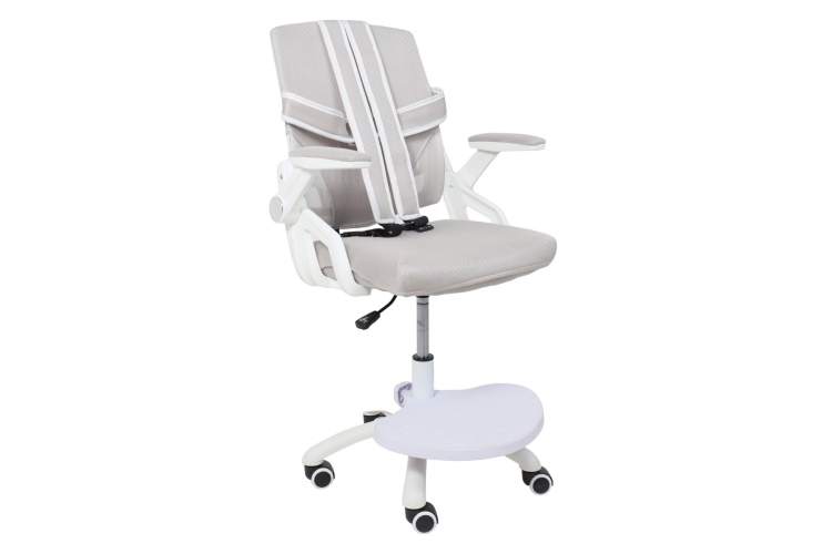 Кресло поворотное MOON, ткань, cерый