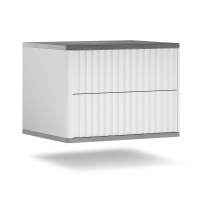 Стол-консоль, тумба навесная Royal-5002, белый + металл, мдф в гостиную