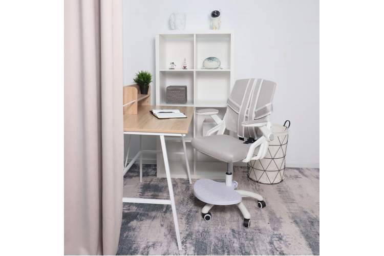 Кресло поворотное MOON, ткань, cерый-9