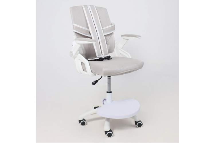 Кресло поворотное MOON, ткань, cерый-11