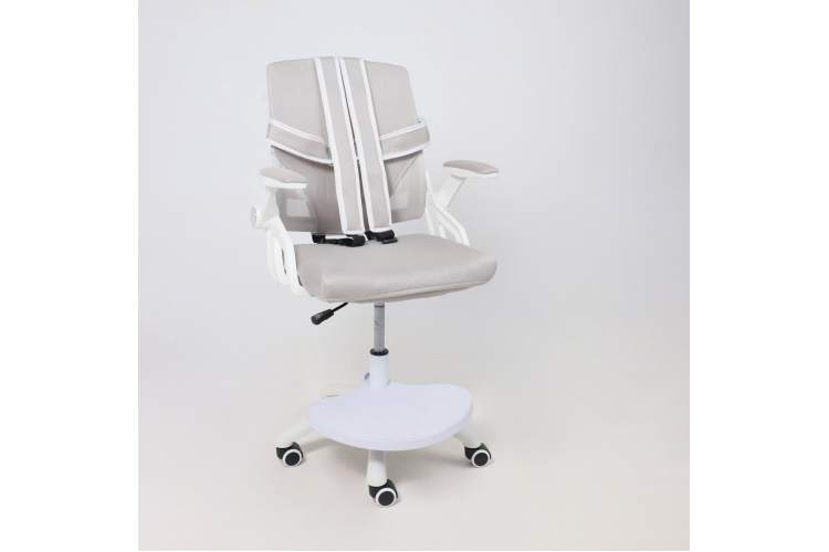 Кресло поворотное MOON, ткань, cерый-18