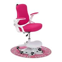 Кресло поворотное Swan, фуксия, ткань