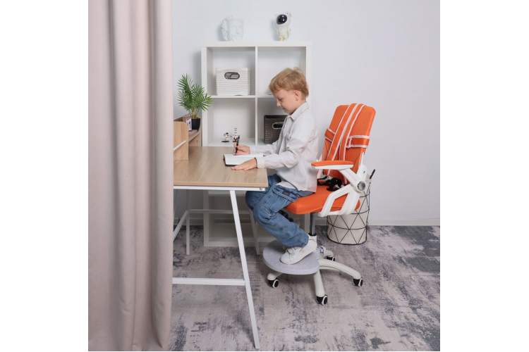 Кресло поворотное MOON, ткань, (оранжевый)-8