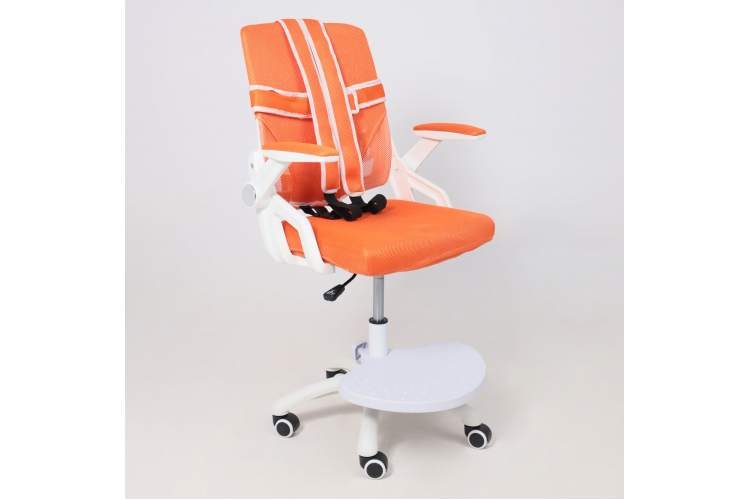 Кресло поворотное MOON, ткань, (оранжевый)-12