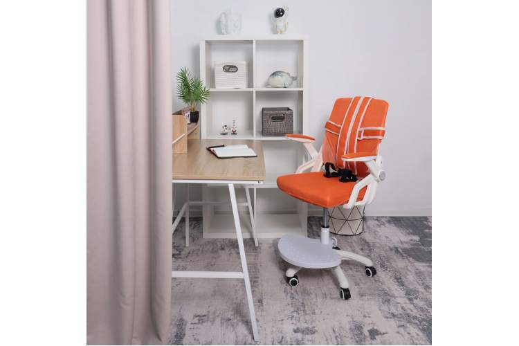 Кресло поворотное MOON, ткань, (оранжевый)-9