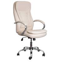 Кресло поворотное Richard New, кремовый, экокожа