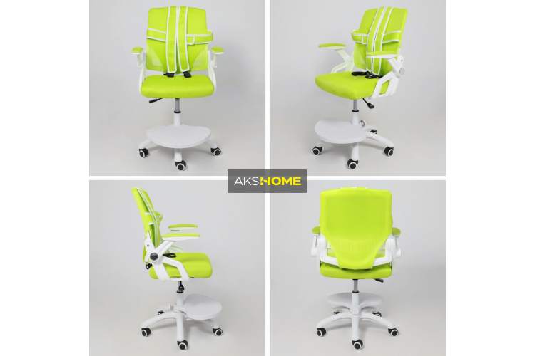 Кресло поворотное MOON, ткань, (салатовый)-2