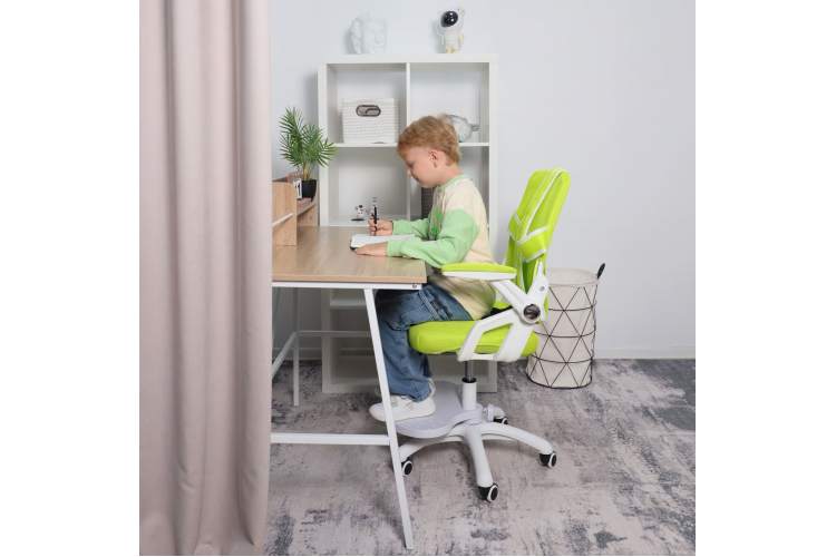 Кресло поворотное MOON, ткань, (салатовый)-8