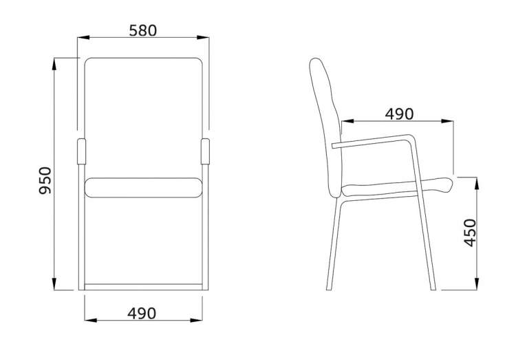 Стул Picasso, чёрный, экокожа-4