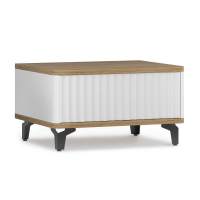 Стол-консоль Royal-5001, белый + дуб сантана, мдф пленочный + лдсп в гостиную