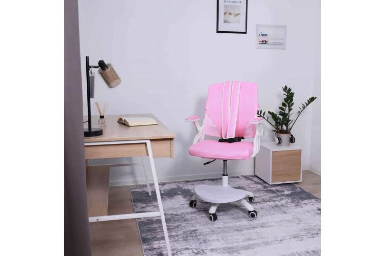 Кресло поворотное MOON, ткань, розовый-10