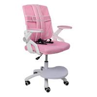 Кресло поворотное MOON, ткань, розовый