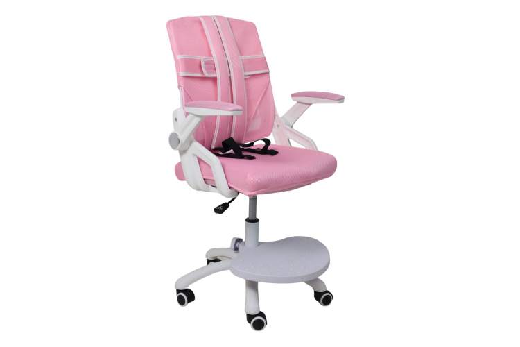 Кресло поворотное MOON, ткань, розовый