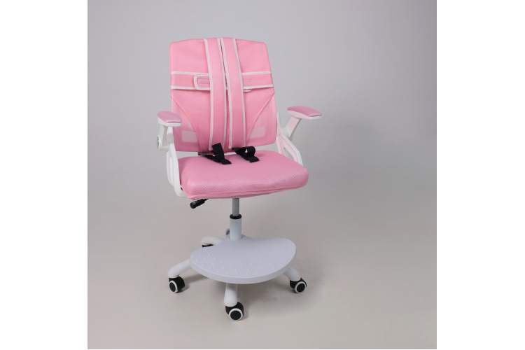 Кресло поворотное MOON, ткань, розовый-19