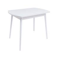 Стол раздвижной Винер, 94(126)*64, белый, закаленное стекло + лдсп