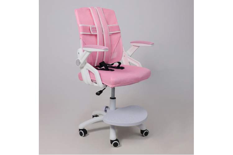 Кресло поворотное MOON, ткань, розовый-12