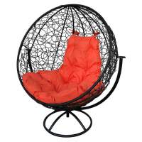 Кресло круглое вращающееся Кокон арт.4762 коричневый коричневый, красный