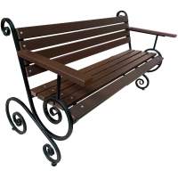 Лавочка садовая Шарм с подлокотником арт.ЛШП-150 1,5м (1 уп.)