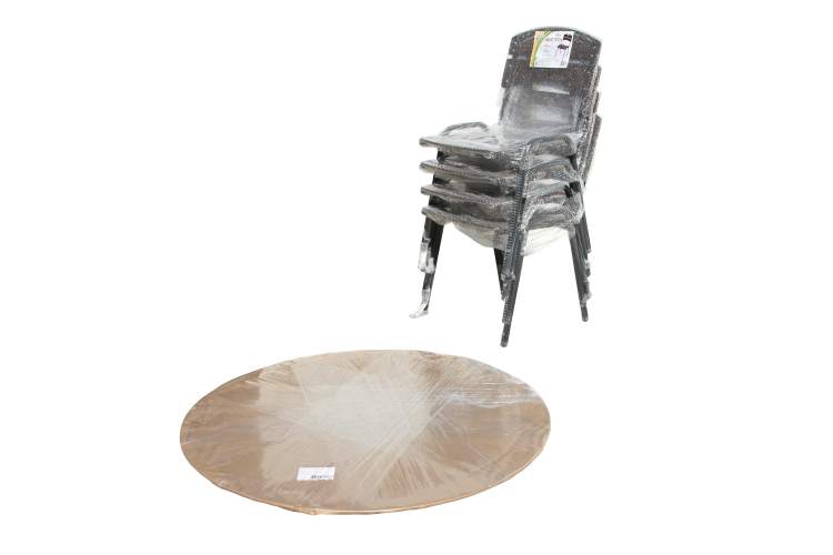 Набор мебели Бистро арт.КА6266+КА6280 коричневый, кругл.стол (4 кресла)-1