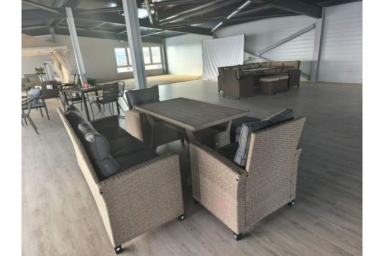 Набор мебели Морис  арт.SFS020 серый, темно-серый 2 уп.(ротанг серый, подушки серые) 