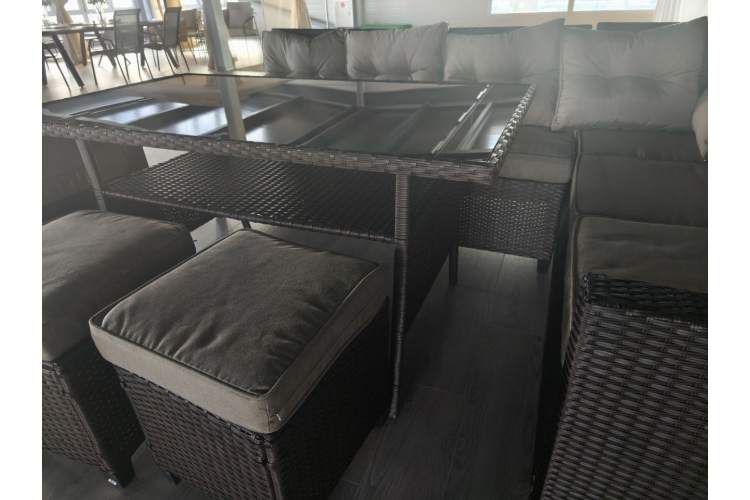 Набор мебели Версаль ПРЕМИУМ-2 2 уп. (ротанг коричневый, подушки бежевые)-4