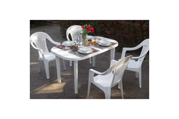 Стол пластиковый арт.ЭП 013693 овальный (белый)-2