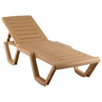 Лежак Атлант арт.ЭП 860444, пластик (бежевый)