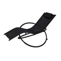 Лежак Концепт арт.WR-C010, текстилен (черный) "Garden story" УЦЕНКА