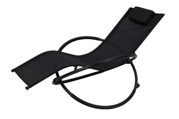 Лежак Концепт арт.WR-C010, текстилен (черный) "Garden story" УЦЕНКА