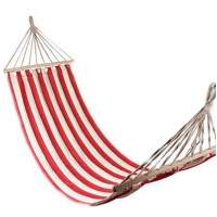 Гамак Полоска тканевый с перекладиной 2000х1300мм (12шт/уп в ассортименте, рис.полоска) арт.WRD03  Garden story 