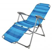 Кресло -шезлонг Ника К3/СН арт.К3/СН серый синий, без м/э