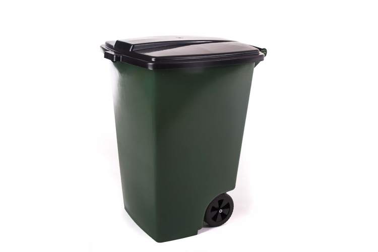 Контейнер для мусора 120л (в уп. 8шт) (темно-зеленый) арт.ЭП 013280