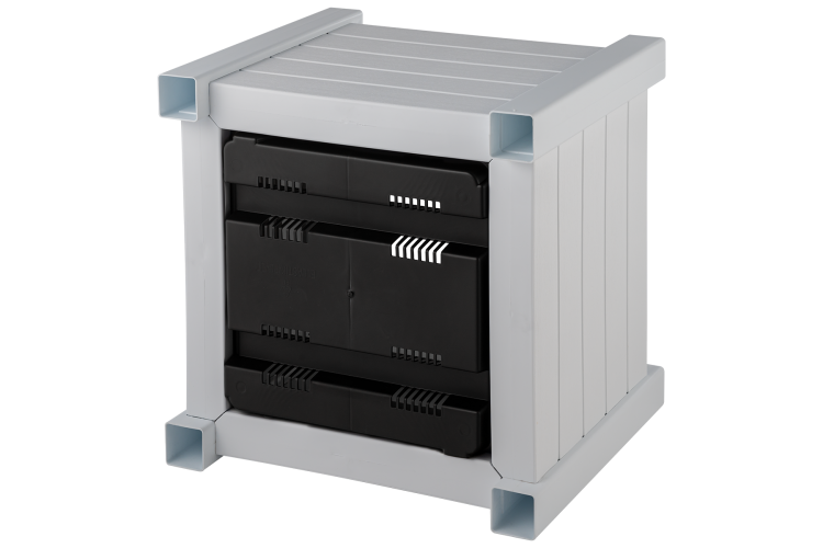 Кашпо Прованс арт.ЭП 496740 квадратное (белое)-1