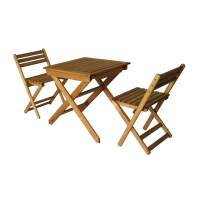 Набор мебели раскладной Дятел арт.G-001-OAK, G-СH-001-OAK бежевый, 3 уп (1 уп Стол; 2 уп Стул)