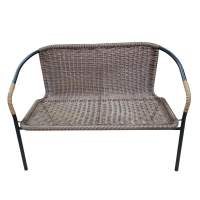 Диван Марсель арт.WR2719-B ротанг искусственный (желто-черный)  Garden story 