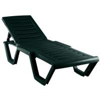 Лежак Атлант арт.ЭП 860451, пластик (темно-зеленый)